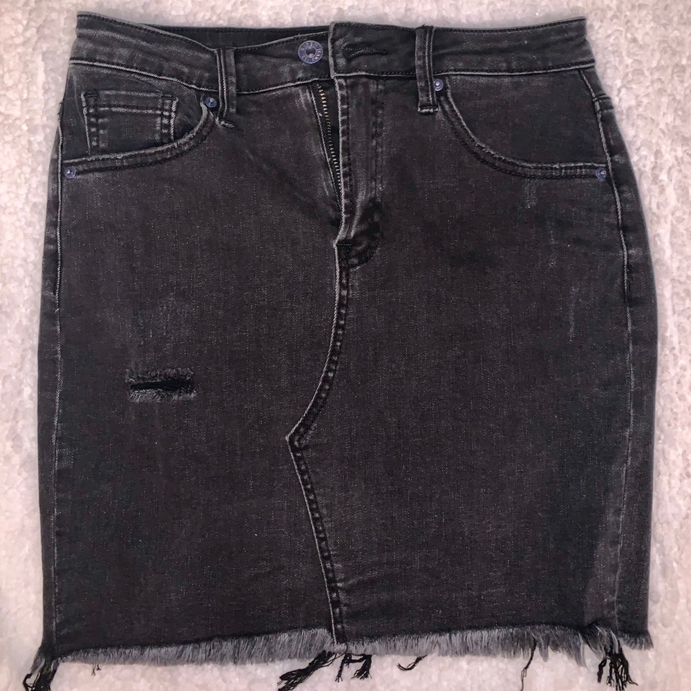 Black jean skirt